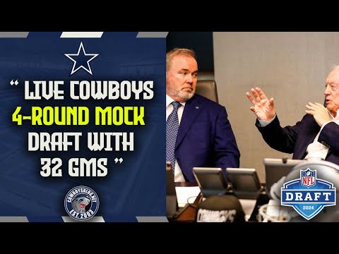 LIVE: Dallas Cowboys 4 Round Mock Draft with 32 GMs | Cowboys Mock
Draft
