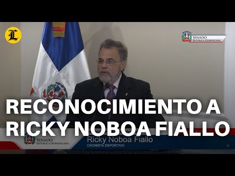 RECONOCIMIENTO AL CRONISTA DEPORTIVO RICKY NOBOA FIALLO