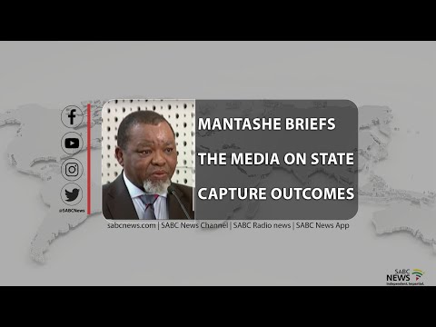 Minister Gwede Mantashe briefs the media on the latest report of the State Capture Commission