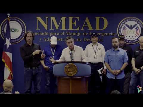 El gobernador de Puerto Rico, Pedro R. Pierluisi y la administradora de la Agencia Federal para e…