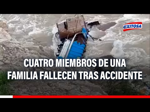 Cañete: Cuatro miembros de una familia fallecen en un accidente tras caer su camión al río Mala