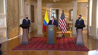 Presidente Duque al finalizar la reunión con Robert O’Brien, Asesor de Seguridad Nacional de EE.UU.