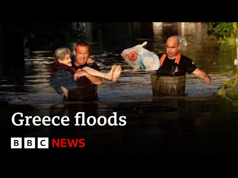 Hundreds stranded without food in Greece floods - BBC News