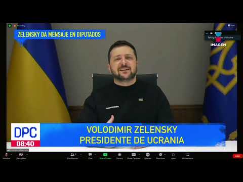 Volodímir Zelenski transmite mensaje en la Cámara de Diputados