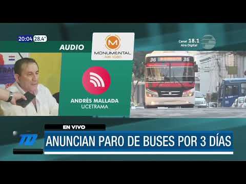 Anuncian paro de buses desde el 20 de mayo