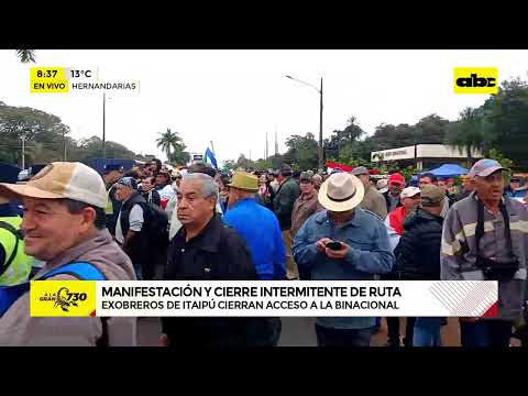 Hernandarias: incidentes durante protesta de exobreros de Itaipú