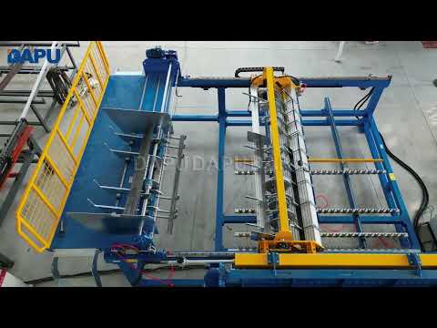 Automatic longitude wire feeding welding machine  with stacking