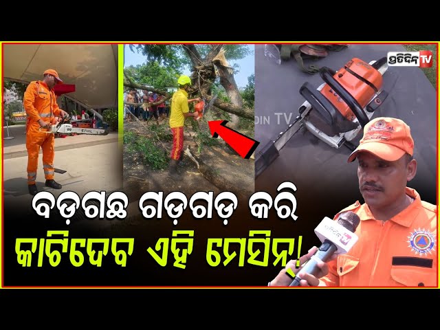 ବଡ଼ଗଛ ଉପୁଡ଼ିଲେ ଗଡ଼ଗଡ଼ କରି କାଟିଦେବ ଏହି ମେସିନ୍! NDRF Team Mock drill for emergency Evacuation, Bbsr.