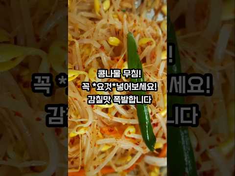 평범한 콩나물 양념은 이젠 그만요! 이것 한큰술 넣으면 감칠맛 터집니다. #콩나물#콩나물무침#밑반찬레시피