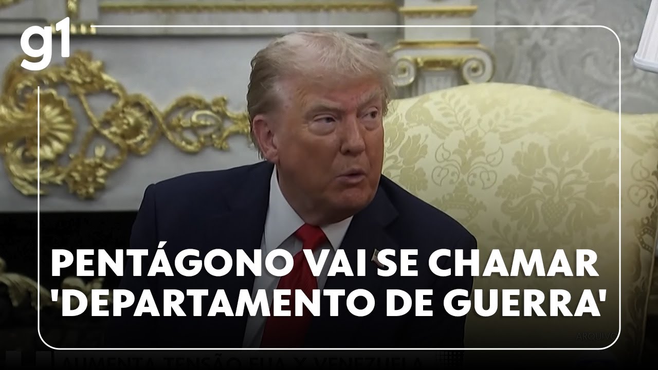 Jornal Hoje: Trump vai assinar ordem para mudar nome do Pentágono para ‘Departamento de Guerra’