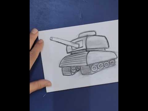 رسم دبابة حرب اكتوبر بسهولة