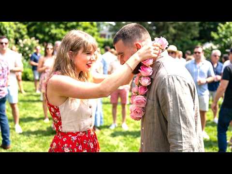 Taylor Swift Is Seen Putting The Chain Made of Rose Flowers on Travis Kelce's Neck 25th July 2026