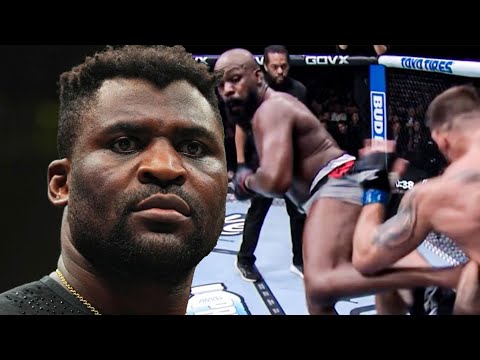 Francis Ngannou REACTS to Jon Jones DROPPING & KNOCKING OUT Stipe Miocic | UFC 309