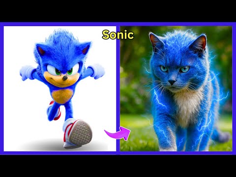 HOW SONIC : THE HEDGEHOG 3 MOVIE CHARACTERS LOOK AS CATS!