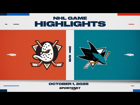 NHL Preseason Highlights | Ducks vs. Sharks - October 1, 2025