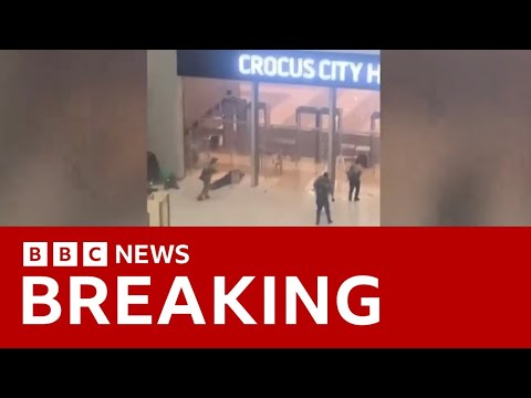 Moscow attack: video captures gunmen storming concert hall and shooting 40 dead | BBC News