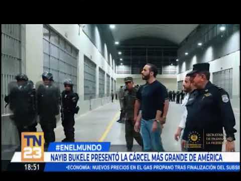 Presidente salvadoreño Nayib Bukele presentó la cárcel más grande de América.
