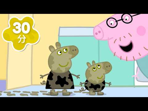 どろんこの みずたまりは どこに あるかな?さがしに いこう!| シーズン1 第1~7話 | 子ども向けアニメ | 赤ちゃんが泣き止む | ペッパピッグ - Peppa Pig Japanese