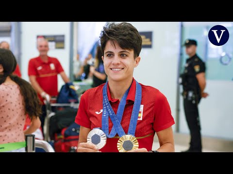 Los campeones olímpicos María Pérez y Jordan Díaz ya están en España