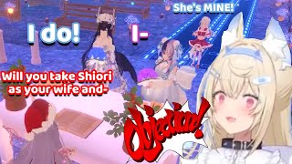 Fuwawa Crashing Shiori and Nerissa Wedding in VR is Hilarious! (Hololi