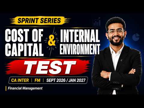 CA INTER FMSM TEST 1 | Cost Of Capital | Internal Environment | CA Nipurn modi | HJ Classes