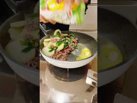 ひき肉とポテトのクリームグラタン❤️#時短レシピ#お料理動画 #ズボラ飯