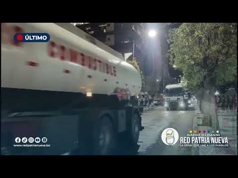 Se levantó el bloqueo de los carros cisterna en el centro de la ciudad de La Paz