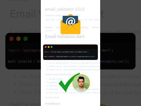 Email Validator in Flutter ✅️