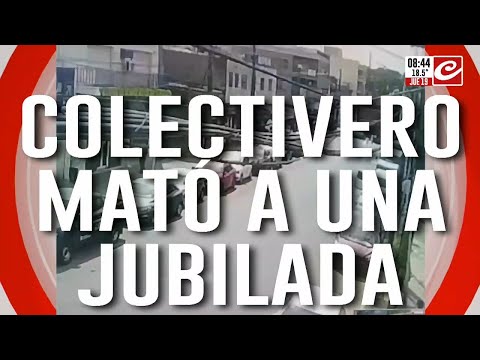 Tremendo video muestra cómo colectivero embiste y mata a jubilada de 77 años