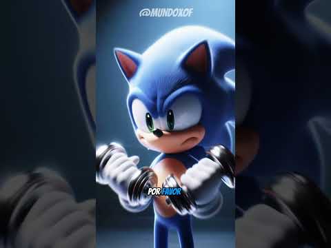 SONIC FICOU MUITO FORTE ! #sonic #desenhosanimados #ia