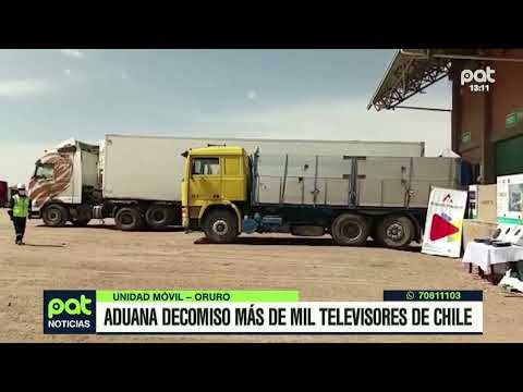 En Oruro Aduana decomisó mas de mil televisores