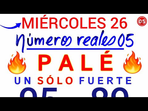 Qué PALÉ y SÚPER para hoy MIÉRCOLES 26/06/2024/ Números para hoy MIÉRCOLES 26/06/2024/ PALÉ Y SÚPER