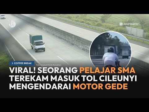 Viral! Pelajar SMA Asal Garut Terekam Masuk Tol Cileunyi Mengendarai Moge