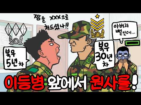 이등병 앞에서 원사를 쥐 잡듯 갈구던 폭군 중대장의 최후