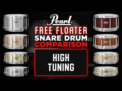 Pearl Free Floating Snare Drums • High Tunings