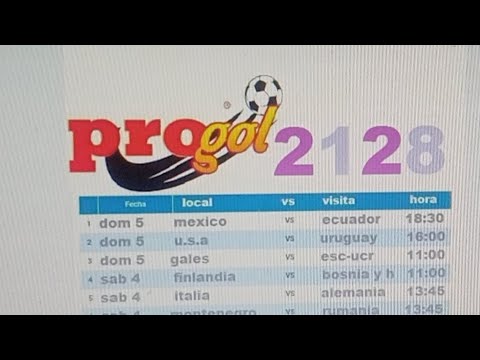 Progol 2128 La Nueva 2128 Progol Revancha 2128 Nueva Progol