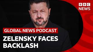 Thumbnail for the video "Why Zelensky faces protests in Ukraine | Global News Podcast" from BBC News