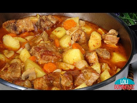 ESTOFADO DE COSTILLAS CON PATATAS. Tradicional, fácil y deliciosa comida, económica y saludable.