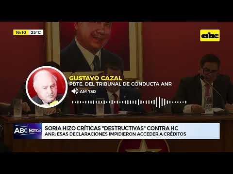 Expulsión de Soria fue por “críticas destructivas” contra Horacio Cartes
