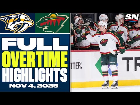 Nashville Predators at Minnesota Wild | FULL Overtime Highlights - November 4, 2025