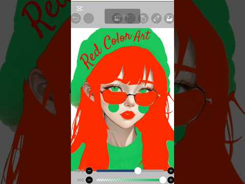 anime ❤️💚 hair colour art #anime #drawing #asmr #viral #shorts