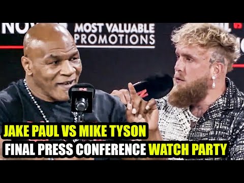 Jake Paul vs Mike Tyson FINAL PRESS CONFERENCE • LIVE COMMENTARY & WATCH PARTY