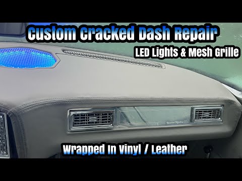 How To Repair A Cracked Dash CUSTOM WRAPPED IN LEATHER OR VINYL UPHOLSTERY 71 Impala Donk Dashboard