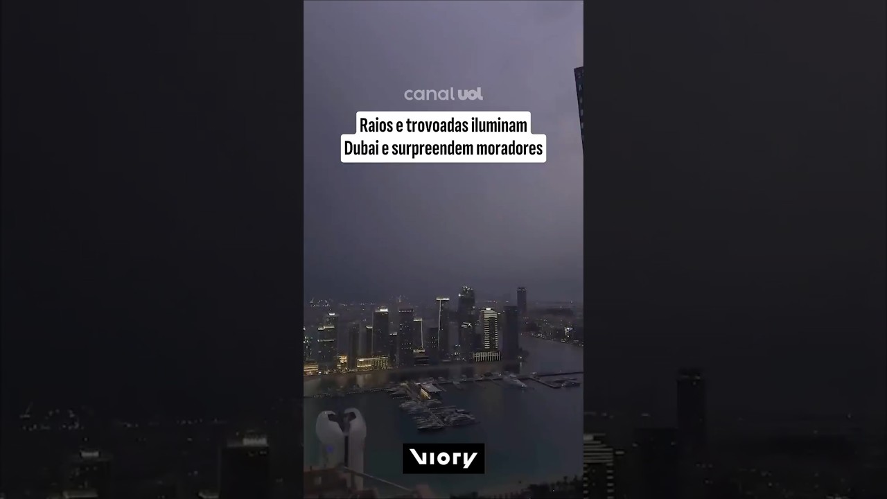 Tempestade de raios ilumina o céu de Dubai e transforma noite em dia TV Online Tempestade de raios ilumina o céu de Dubai e transforma noite em dia