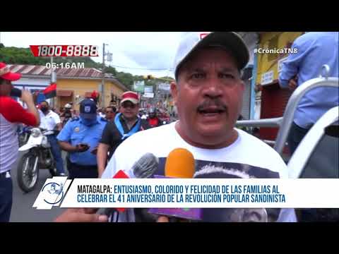 Desborde rojinegro en Matagalpa este 41 aniversario de la Revolución Sandinista - Nicaragua
