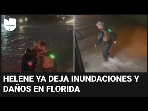 Primeras imágenes de los estragos del huracán Helene tras tocar tierra en Florida