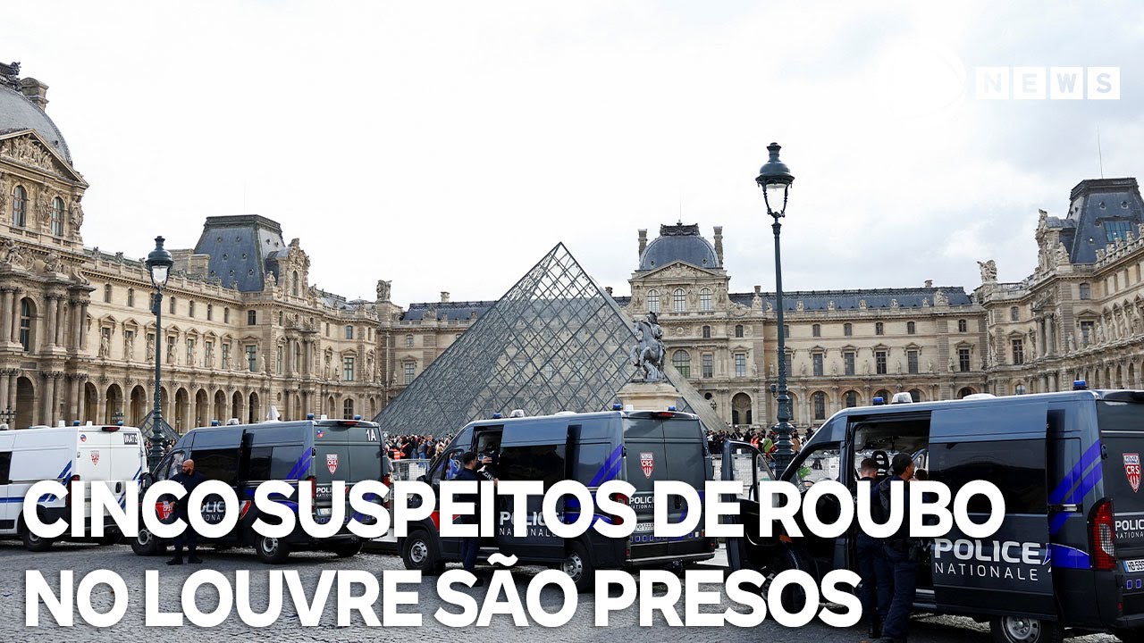 Polícia prende cinco suspeitos de envolvimento no roubo do Louvre  TV Online Polícia prende cinco suspeitos de envolvimento no roubo do Louvre