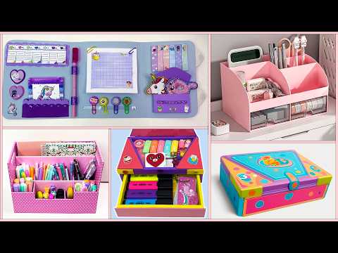 4 DIY Transform Cardboard Into a Cute Desk Organizer | DIY Paper Craft