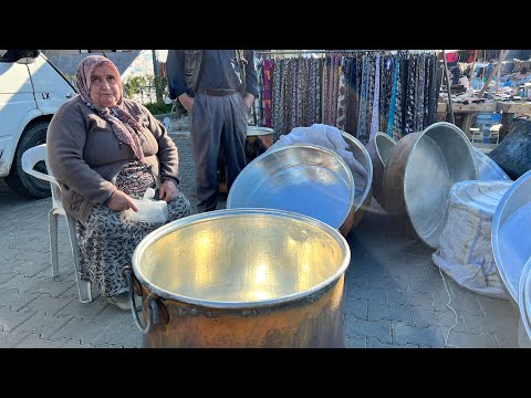Annem ile kazan aldık Taşköprü cuma pazarı