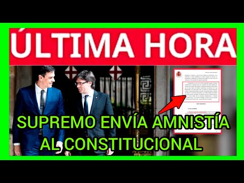 EL SUPREMO ENVÍA LA AMNISTÍA AL CONSTITUCIONAL